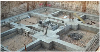 Foundation in building construction