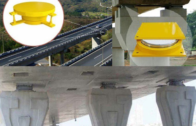 Different types of bearings used in bridge structures