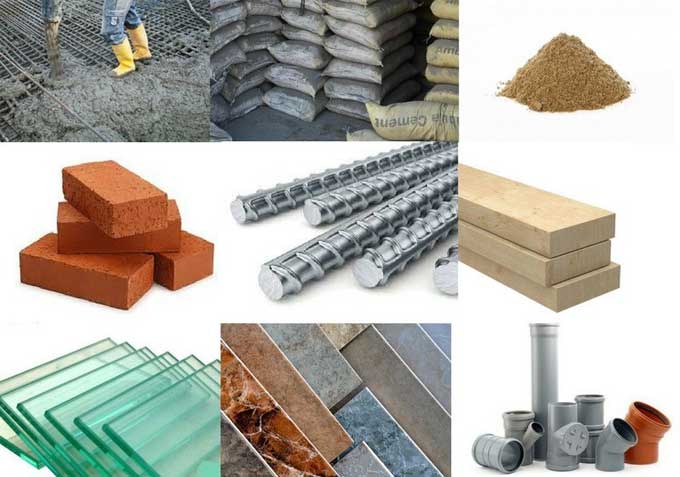 Building Materials used in construction: Types and their uses