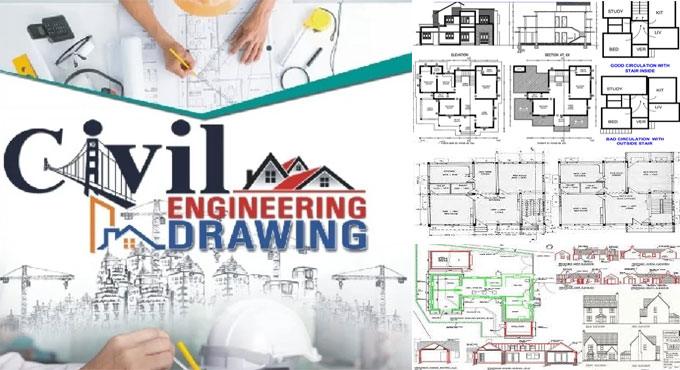 How to draw civil engineering drawings