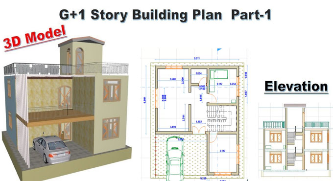 How to create exact building plan for a G+1 storey building