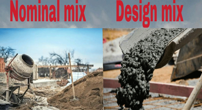Details about nominal mix and design mix