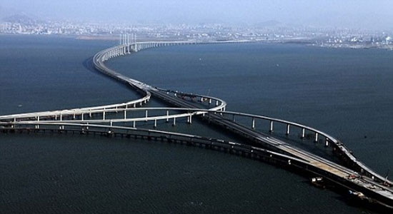 Worlds Longest Sea Bridge Construction