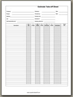 Quantity-take-off Sheets